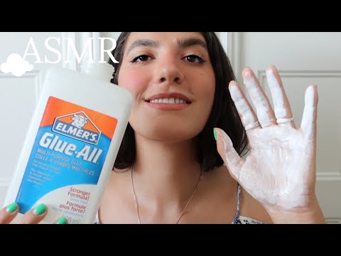 PEELING DRIED GLUE off my hand | ASMR