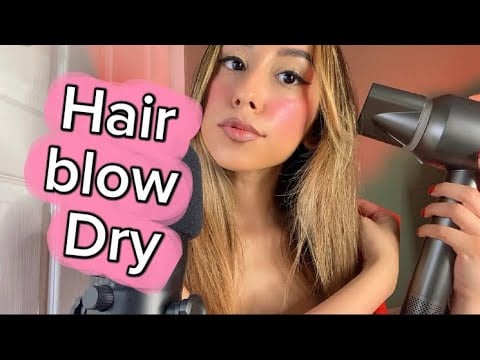 ASMR Blow Drying My Hair 🎀
