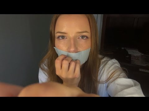 Duck Tape Mirrored ASMR | Tape Tapping, Face Touching