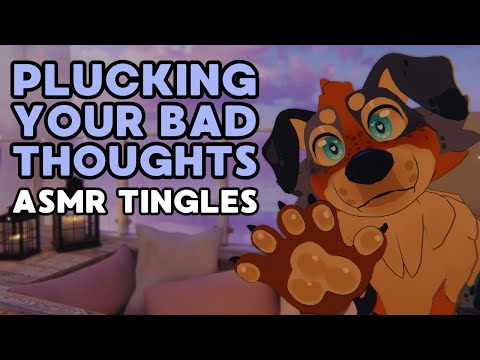 [Furry ASMR] Plucking Away Your Bad Energy! 🤍 | VR Tingles | Gentle Whispering, Paw Movements...