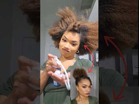 EASY NATURAL HAIRSTYLES #naturalhair #curly #thickhair #viral #explorepage  #kinky