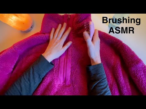 Brushing My Pink Sherpa Sweater ~ No Frills ASMR Soft Spoken to Whisper with Hairbrush