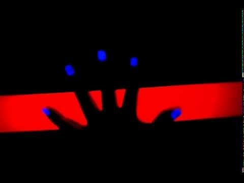 Fingerless Gloves with Nails in Blacklight  [[ASMR]]