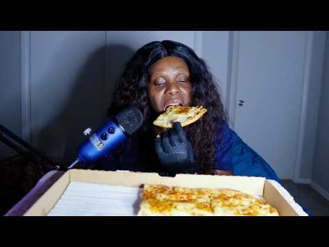 Eat With Me Cheese Pizza Dinner And Drink ASMR Eating Sounds