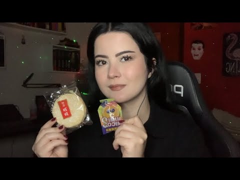 asmr: experimentando snacks asiáticos!