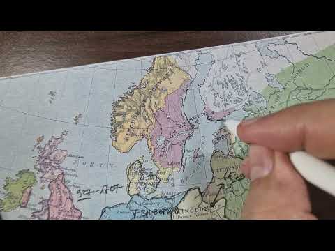 ASMR: The Most Powerful Kingdoms in Medieval EUROPE with Stats [ ASMR map tracing & History]