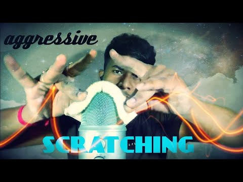 fast and aggressive scratching asmr