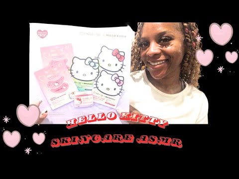 ASMR Hello Kitty Skincare (tapping & unboxing sounds) 🧖🏾‍♀️