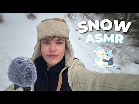 ASMR │ Triggers In Snow❄️☃️ (Tascam Microphone)