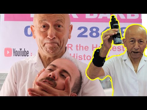 ASMR 💣#PINKBARBER - a true master at work - STRONG HEAD MASSAGE 💪