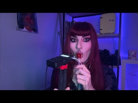 ASMR | Wet mouth sounds lollipop gum chewing ✧₊⁺  no talking