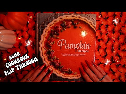 ASMR | Pumpkin Cookbook Flip Through 🧡 (Page flipping, Tracing, & Tapping)