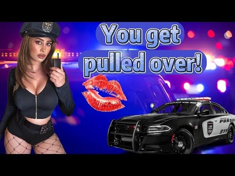🚨😉Flirty police officer pulls you over at night•chewing gum•soft spoken role play ASMR for sleep