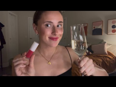 ASMR Doing Your Makeup as We Share a Bottle of Champagne 🍾 ✨