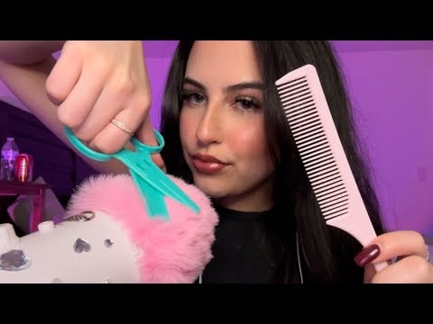 FIRST ASMR VIDEO- tingly haircut and style 💇‍♀️