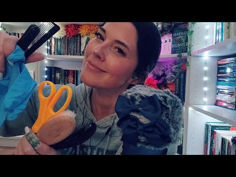 ASMR- Salon RP: Up Close Brushing, Cutting, Clipping, and Styling Your Hair (Your Head Is The Mic)💈