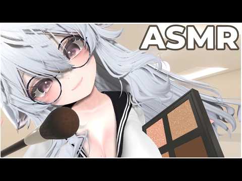 【Visual ASMR Vrchat】Catgirl Does Makeup on Your Face~! ♥Layered Sounds ♥ Roleplay ♥  Persononal Care