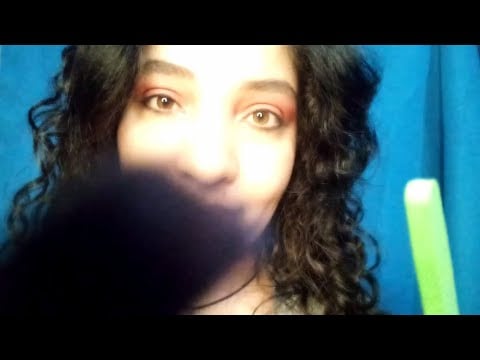 ASMR TOQUES NA TELA COM OBJETOS DE PONTAS, DEDOS E UNHAS| COMO SE FOSSE NO SEU ROSTINHO| + VOZ SUAVE
