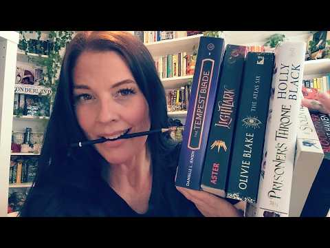 ASMR- Fantasy Book Haul (w/Pencil Chewing, Scribbles, Page Turning, & Book Tapping) 📚✏️