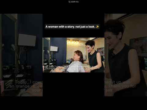 Beauty salon ASMR visual and auditory activation #cool gray hair cover orange brown