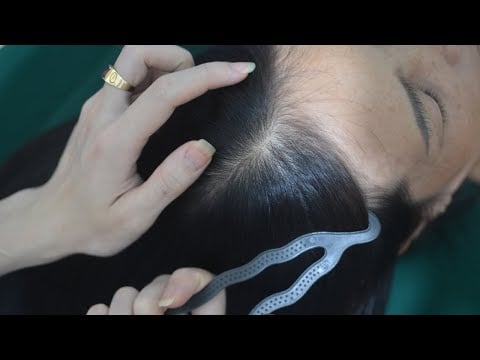 ASMR Hair Parting, Scalp Scratching Sounds, Tingly For Relieve Anxiety, Stress