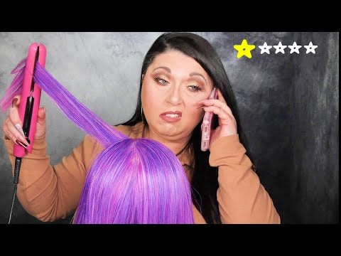 ASMR Worst Reviewed Hair Salon Roleplay (Haircut, Hair Straightening, B*tchy) Rude Hairdresser RP