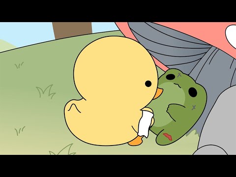 duckling treats a frog | ASMR animation