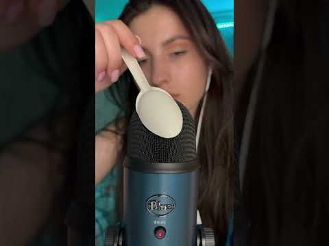 Asmr spoon on microphone