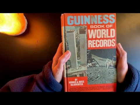 ASMR Vintage Guinness Book of World Records Flip