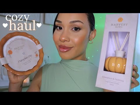ASMR TINGLY Autumn Haul 🍄‍🟫 Pumpkins, Candles, Home Decor | Tapping & Gentle Sounds For Cozy Tingles