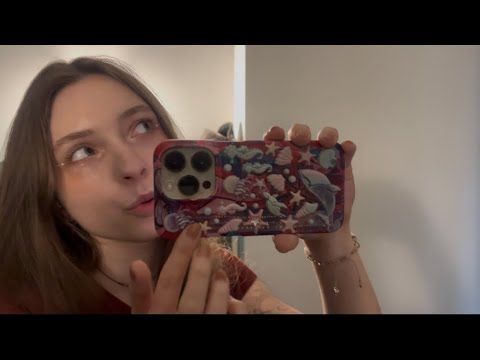 ASMR • camera tapping cover scratching in the mirror 💗