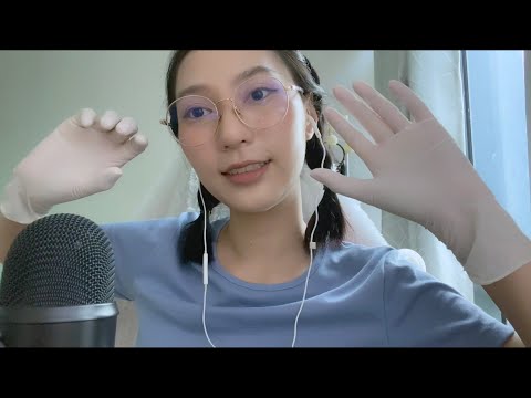 ASMR Latex Gloves XS Size Relax Sounds [ Talking Thai ] 🖤💋 - RAINIE ASMR
