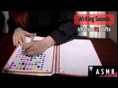 ASMR Writing Sounds ✍️ | Schreibgeräusche mit 83 verschiedenen Stiften | Background ASMR | Deutsch