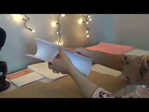 ASMR paper sorting ripping crumpling