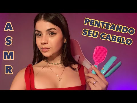 ASMR PENTEANDO SEU CABELO COM SONS DE BOCA 👄 | ASMR DA RAFA