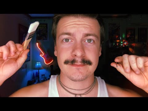[ASMR] Up Close Visual ASMR Triggers | Face Brushing, Plucking, Light Triggers | RV