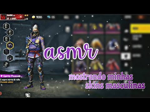 ASMR FF - MOSTRANDO MINHA CONTA 2 💫 OBJETOS ALEATÓRIOS PARA VOCÊ RELAXAR