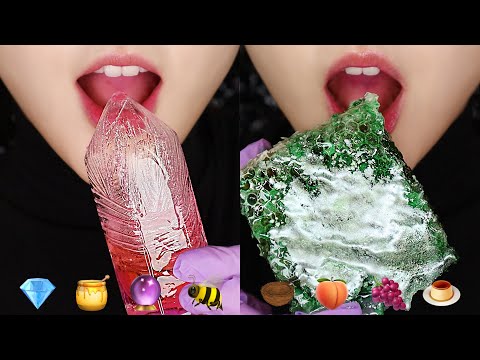 HONEYCOMB ASMR EDIBLE CRYSTAL MUKBANG EMOJI FOOD ASMR 🔮