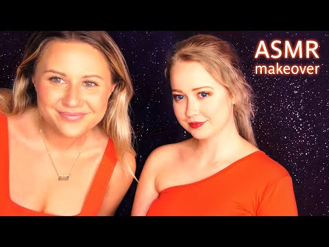 ASMR gorgeous ultimate makeover, layered sounds with makeup brushes & full tingles & light whispers