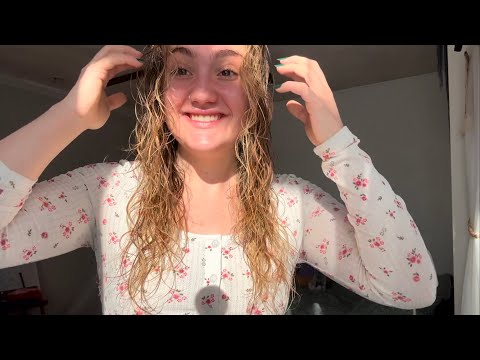 ASMR curly hair wash day routine & hair brushing 💖 (MY HAIR IS BREAKING OFF I NEED YOUR HELP😭)