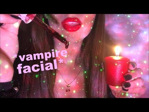ASMR | Vampire facial | Halloween skincare on you {Role-play} 💉❣️