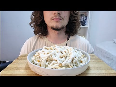 ASMR TAVUK PİLAV 🍜 YENİDEN DÜZENLİ VİDEOLAR??? 📹 YENİ İŞ??? 👨🏼‍💼 | ASMR MUKBANG VE SOHBET!!!!!