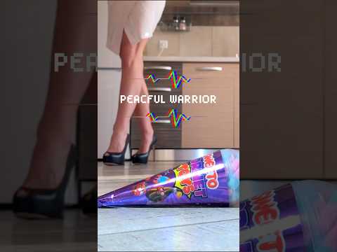 Pea vs. Jellies! Oddly Satisfying High Heels Crushing Food! ASMR