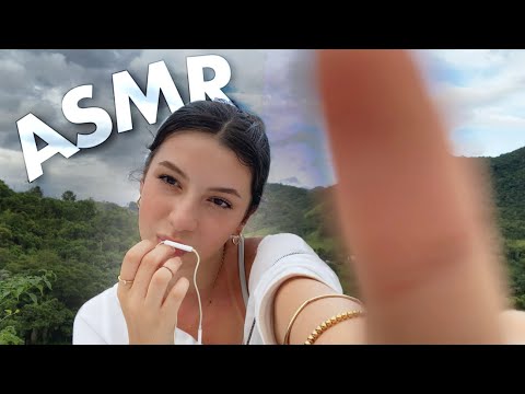 ASMR ao AR LIVRE (sons de boca)🌿☀️ | OUTDOOR ASMR (mouth sounds)