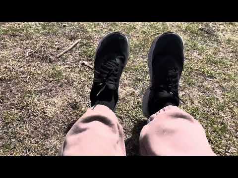 ASMR first feet laying in grass