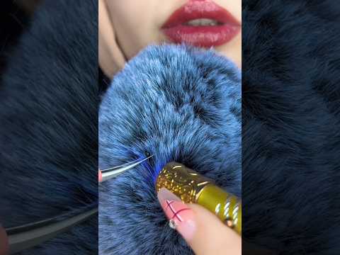 Fluffy mic plucking 🐜🔦 #asmr #relax #visualtingle #asmrtriggers #satisfying #mouthwhisper