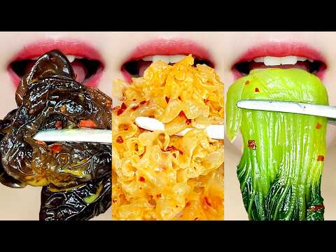 ASMR Spicy Mala Tang & Mala Xiangguo 🌶️🍜🔥 MUKBANG 마라탕 & 마라샹궈 먹방 Eating Sounds