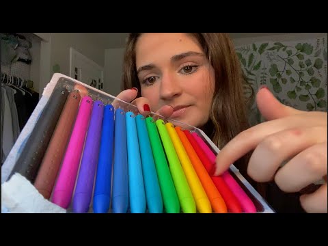 ASMR | ASMR with Colored Pens and Sticky Notes🌈