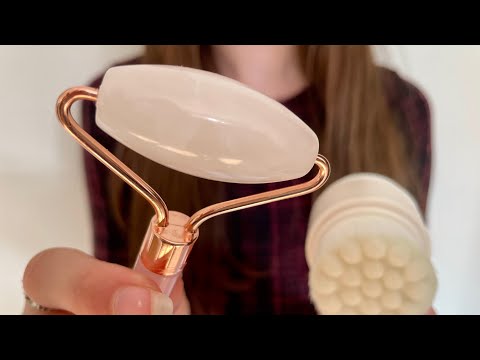 ASMR Doing your Skincare + Head Massage | Actual camera touching | lo-fi | no talking