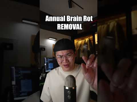 annual brain rot removal 🧠 #asmr